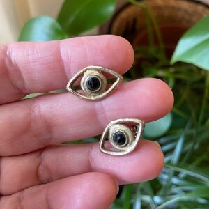 Therese Kuempel Black Onyx Perception Earrings//Black Onyx Eye Earrings